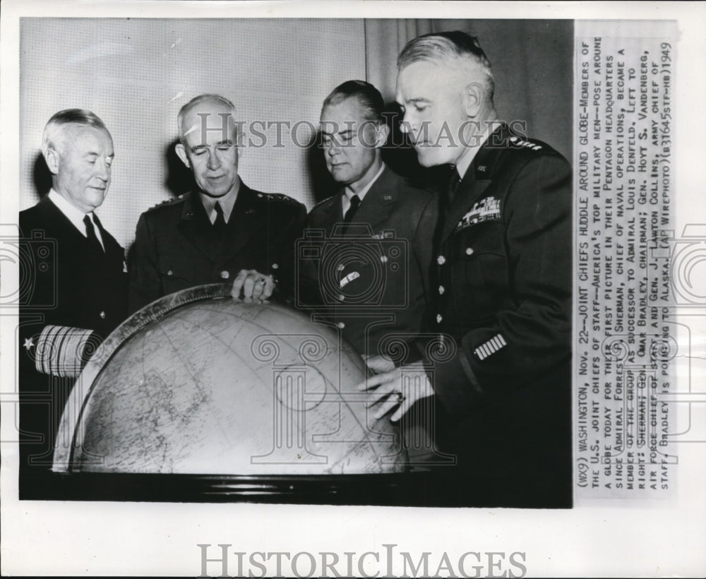 1949 Press Photo Members of the U.S. Joint Chiefs of Staff--Gen. Omar Bradley - Historic Images