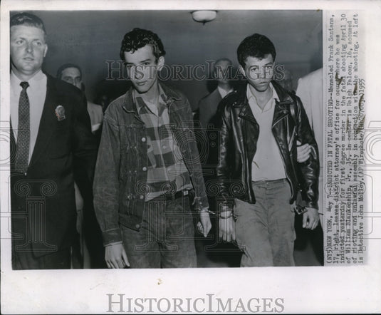 1955 Press Photo Frank Santana and Ralph Falcon - Historic Images