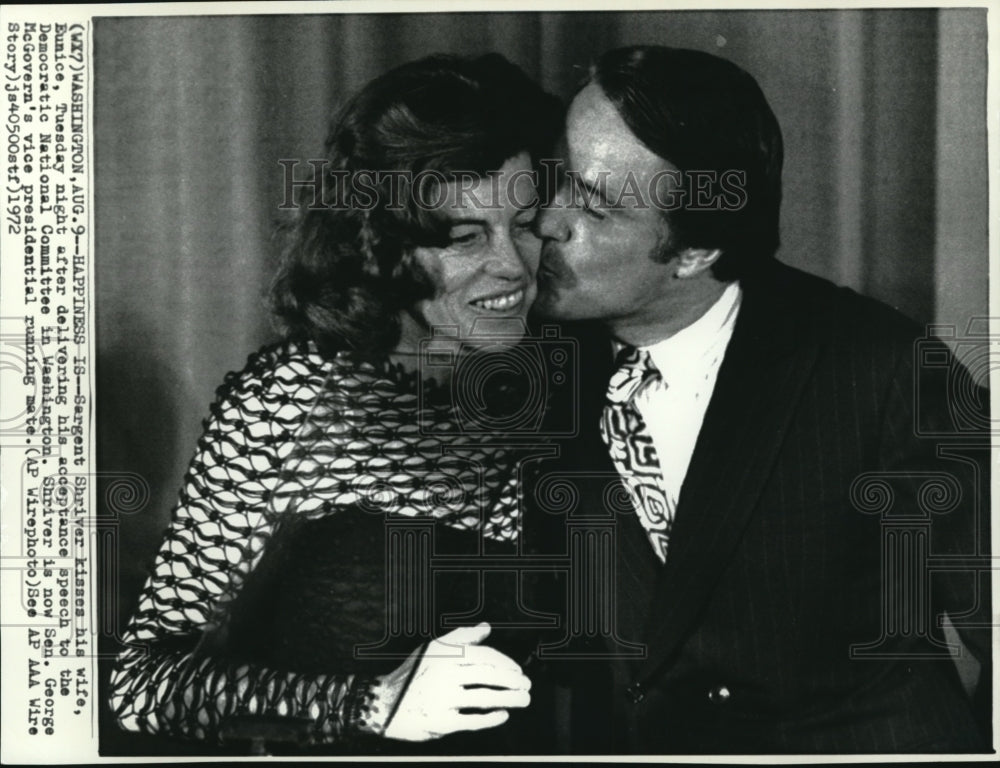 1970 Press Photo Sargent Shiver with his wife Eunice - Historic Images