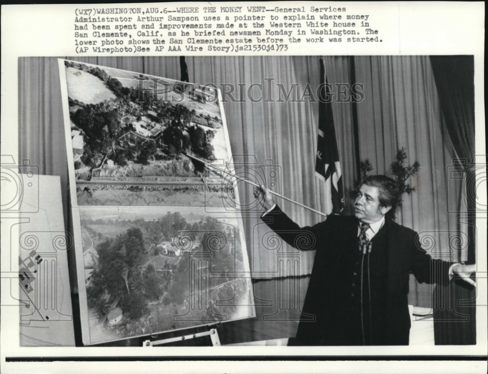 1973 Press Photo General Services Administrator Arthur Sampson - Historic Images