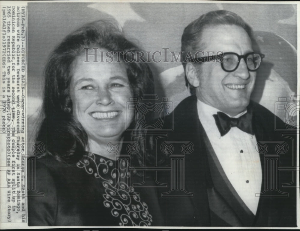 1972 Press Photo Scott and Dewhurst were divorced in Sto. Domingo Dominican Rep. - Historic Images