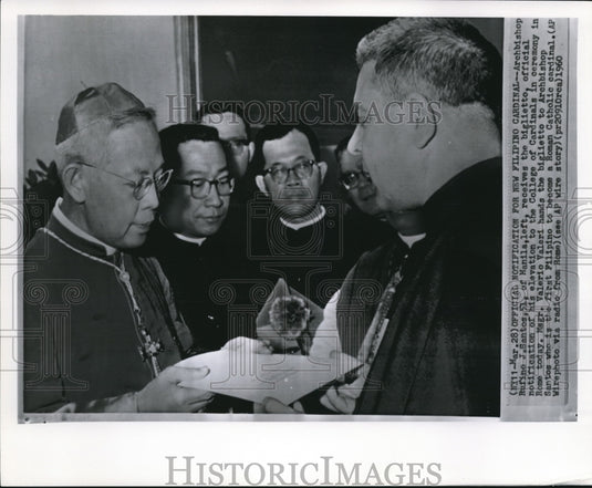 1960 Press Photo Archbishop Santos as 1st Filipino Roman Catholic cardinal - Historic Images