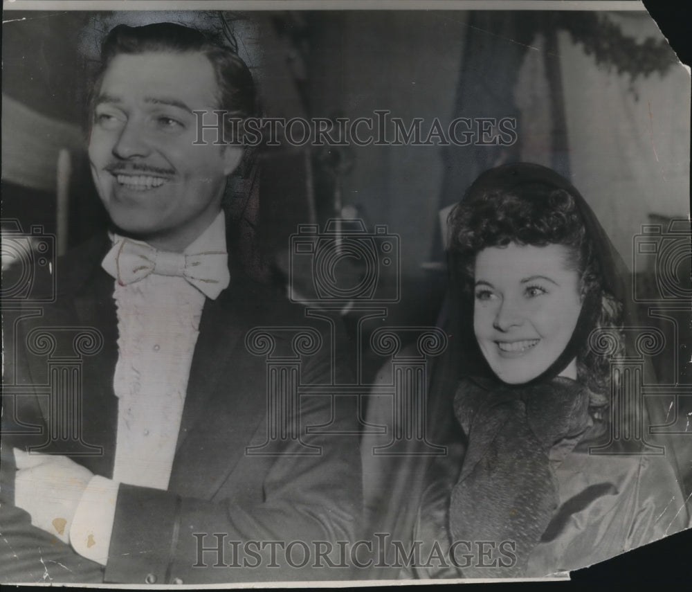 1967 Press Photo Scarlett O&#39;Hara and Clark Gable for a film - Historic Images