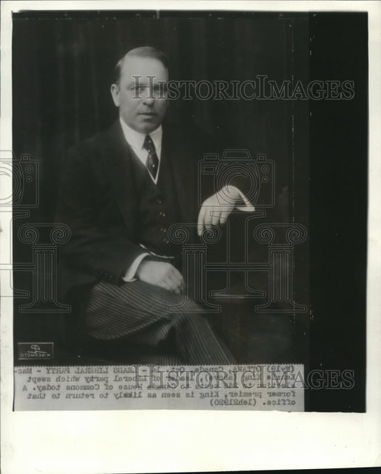 1935 Press Photo  Prime Minister MacKenie King of Canada - Historic Images
