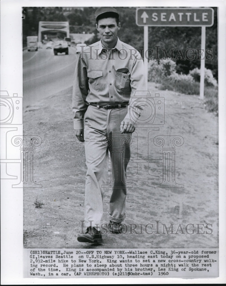 1950 Wallace King, former GI en route to New York - Historic Images