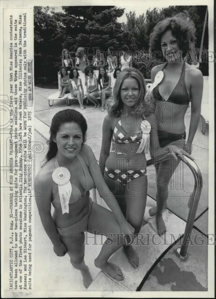 1975 Press Photo The Miss America Contestants in Atlantic City - Historic Images