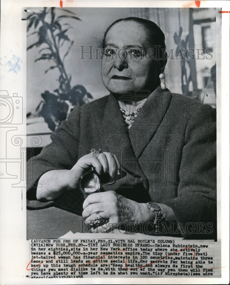 1971 Press Photo Helena Rubinstein, lady business dynamo - Historic Images