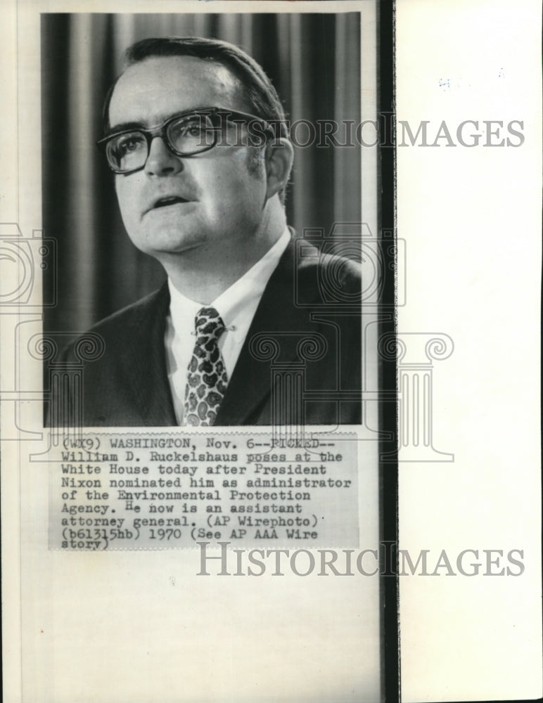 1970 Press Photo William D. Ruckelshaus, Environmental Protection Administrator - Historic Images