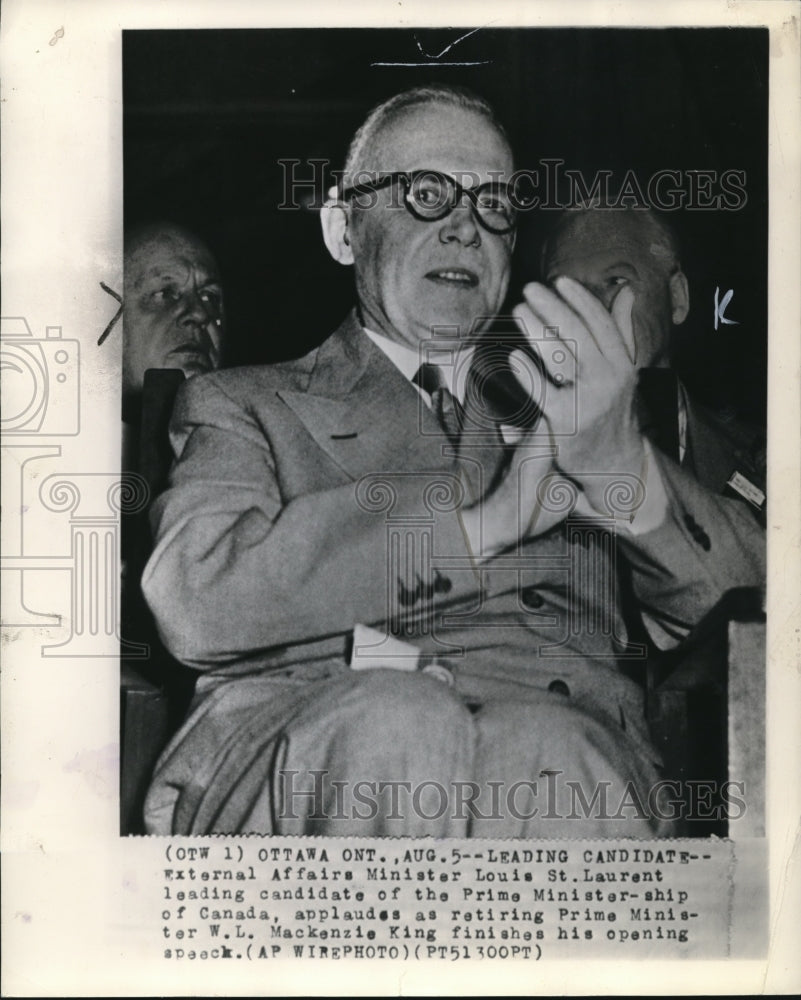 1948 Press Photo External Affairs Minister Louis St. Laurent - Historic Images