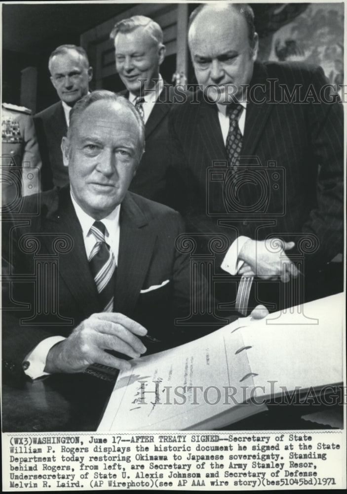 1971 Press Photo Secretary of the State, William Rogers - Historic Images