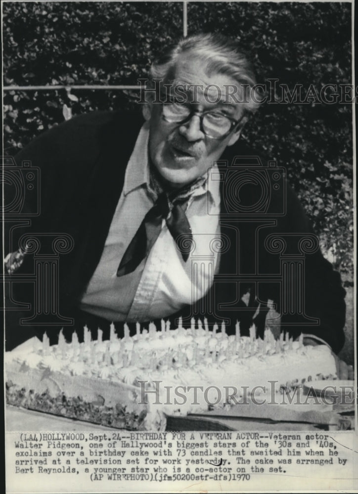 1970 Press Photo Veteran actor Walter Pidgeon, one of the biggest stars- Historic Images