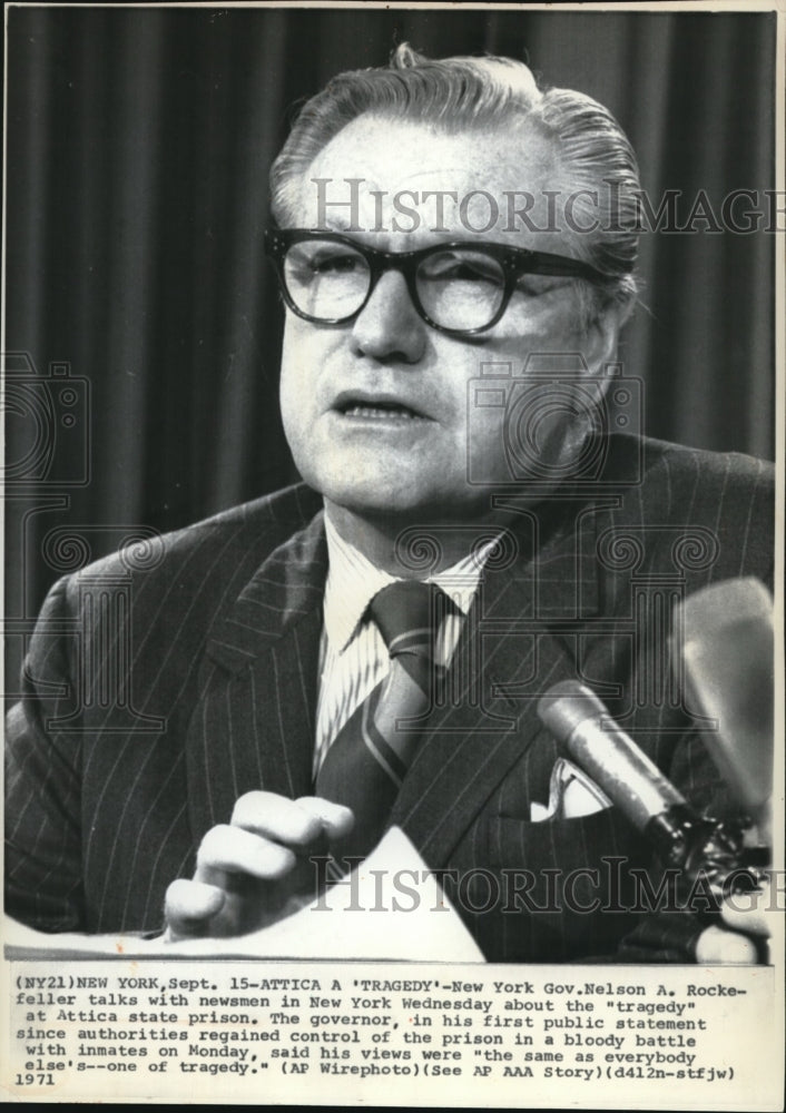 1971 Press Photo Governor Nelson Rockefeller of New York - Historic Images