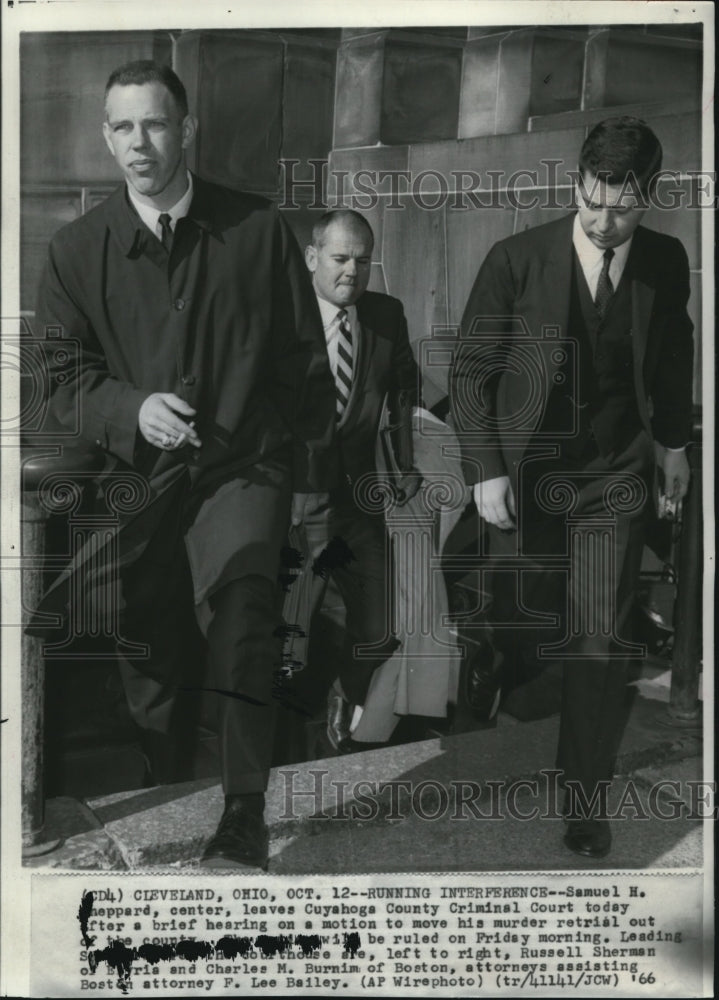 1966 Press Photo Russell Sherman, Samuel Sheppard and Charles Burnim - Historic Images