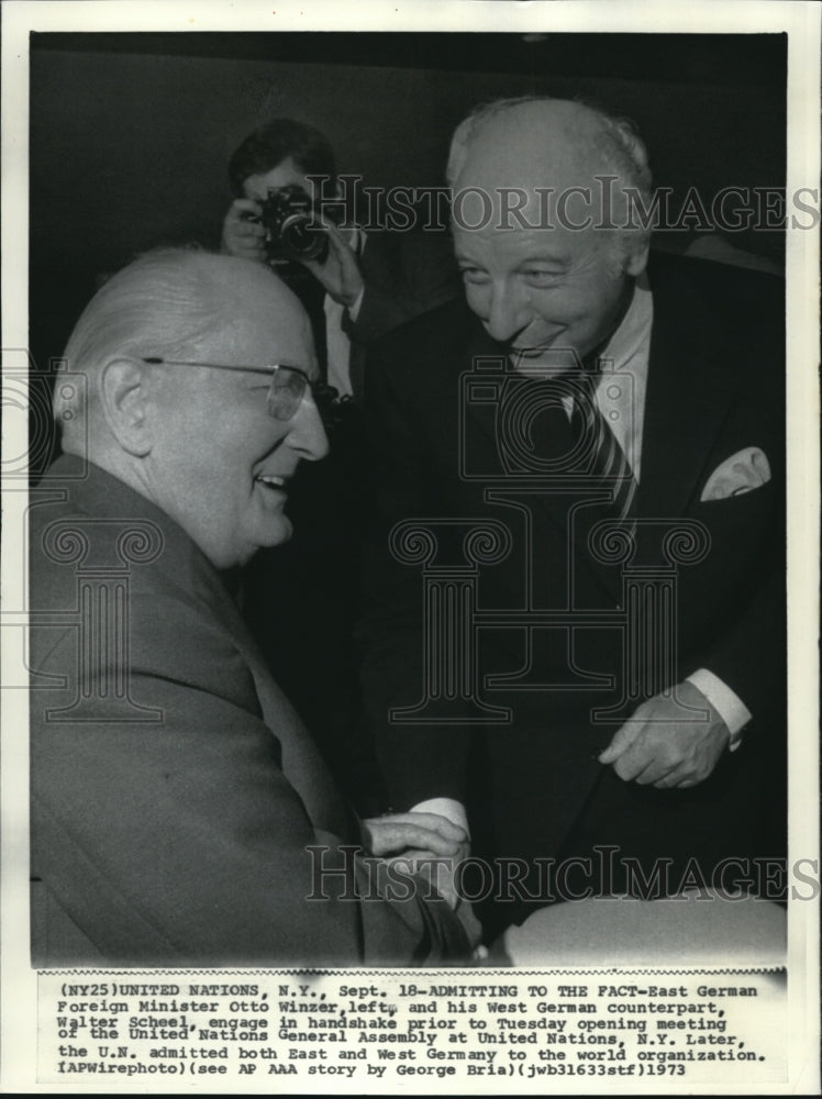 1973 Press Photo East German Foreign Minister Otto Winzer - Historic Images