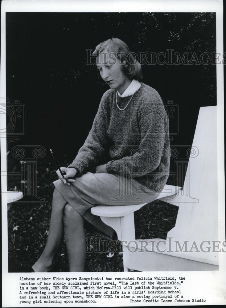 1964 Press Photo Elise Ayers Sanguinetti Recreated Felicia Whitfield - Historic Images