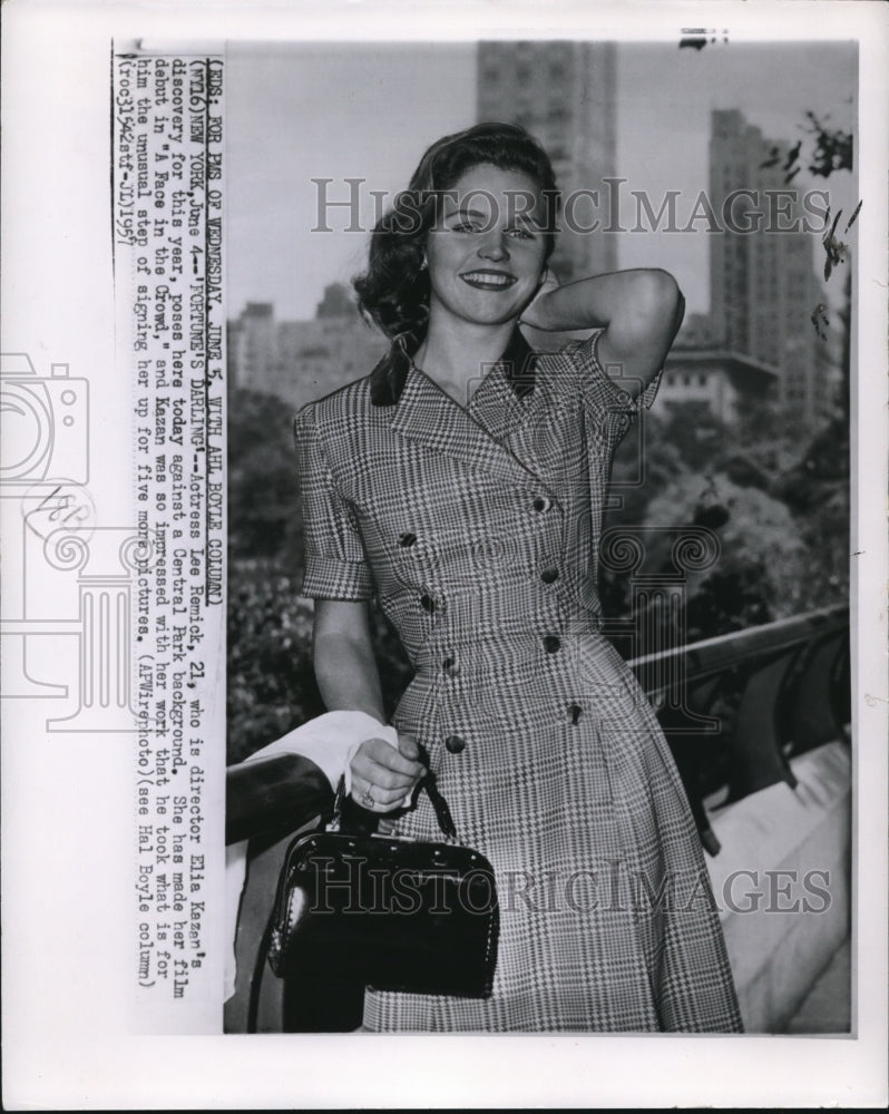1957 Press Photo A Face in the Crowd actress Lee Remick at Central Park - Historic Images