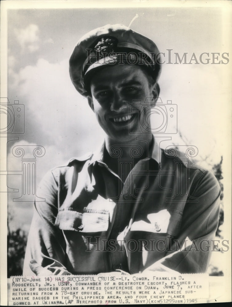 1946 Press Photo Lt.Comdr.Franklin d. Roosevelt Jr. Flashes Smiie of Success - Historic Images