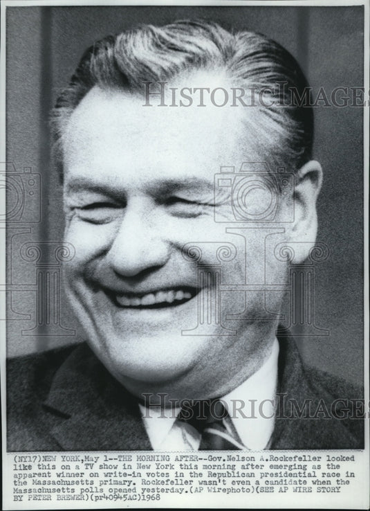 1968 Press Photo Gov.Nelson A.Rckefeller Looked Like He's on a TV Show - Historic Images