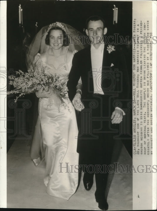 1938 Press Photo James Rogers, youngest son of the late Will Rogers, was - Historic Images