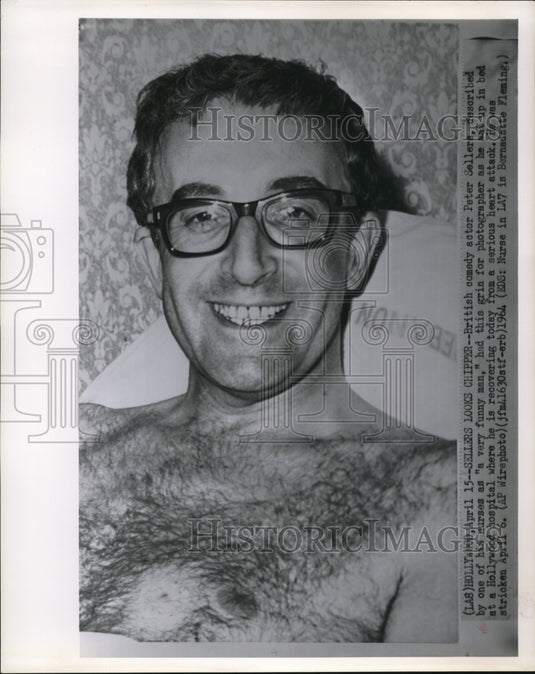 1964 Press Photo Peter Sellers Described by His Nurse as a "Very Funny Man" - Historic Images