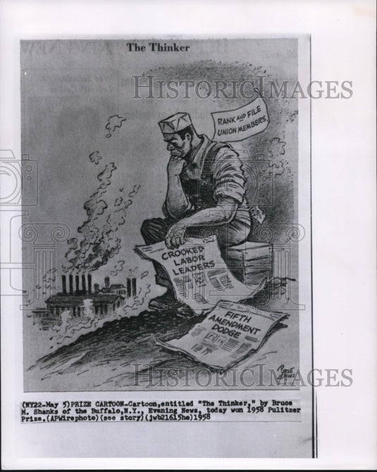1958 Press Photo "The Thinker" by Bruce M. Shanks - Historic Images
