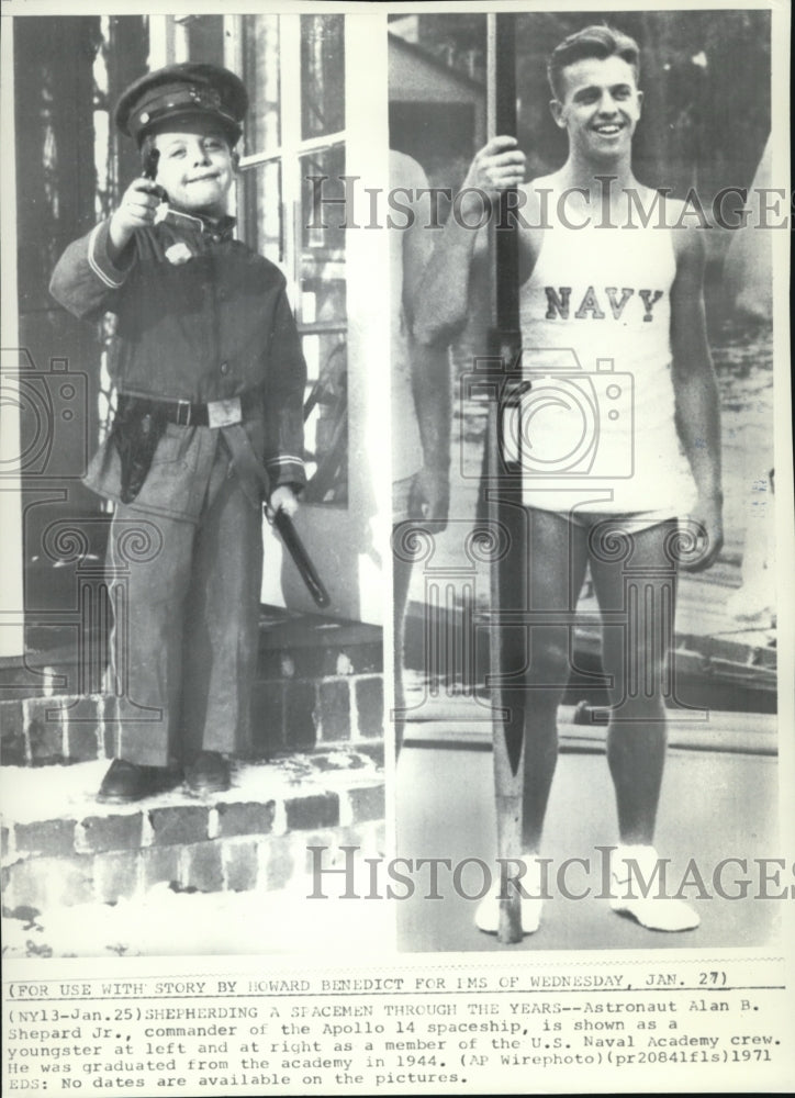 1971 Press Photo Astronaut Alan B. Shepard Jr. commander of the Apollo 14 space - Historic Images