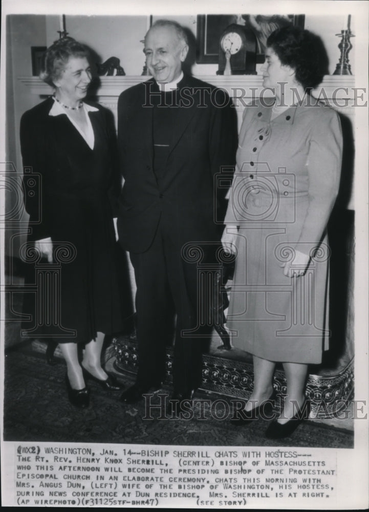 1941 Press Photo Bishop Sherrill with his wife and hostess at the conference - Historic Images