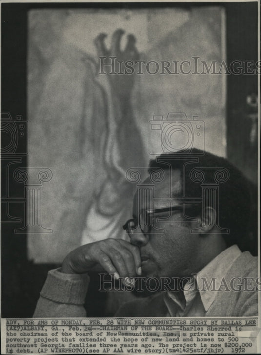 1972 Press Photo Charles Sherrod chairman of the board of New Communities, Inc. - Historic Images
