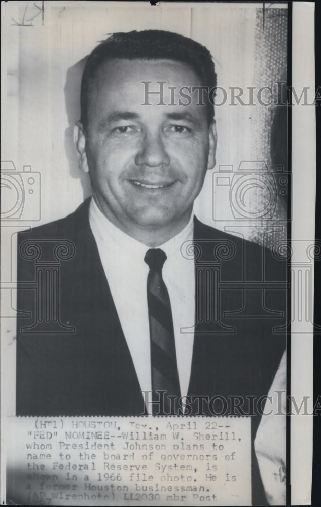 1967 Press Photo William Sherill to name the board of governors - Historic Images