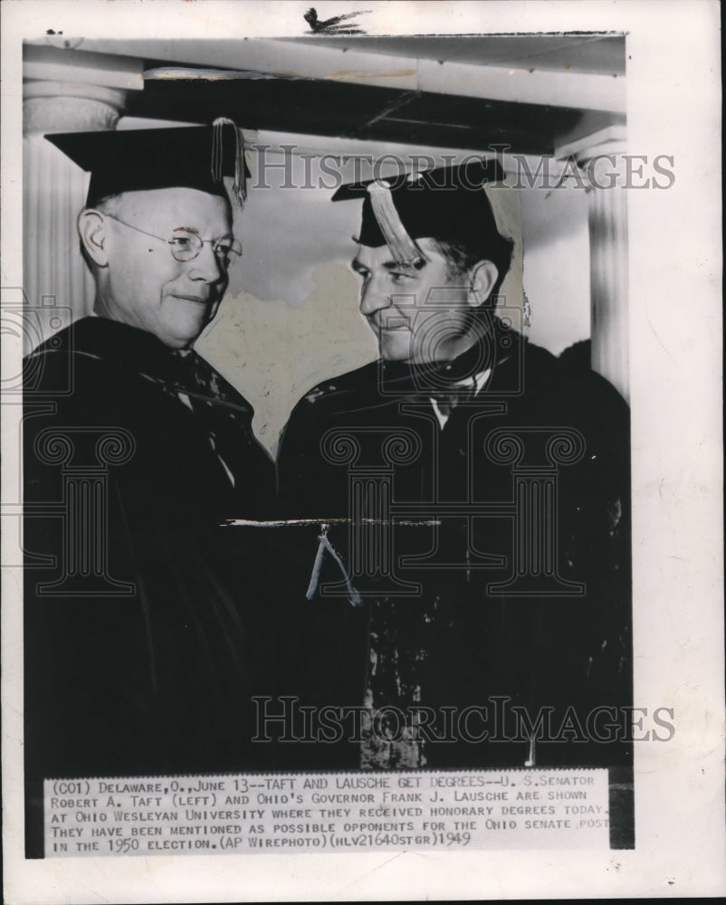 1949 Press Photo U.S. Senator Robert A. Taft and Ohio's Governor Frank J. - Historic Images