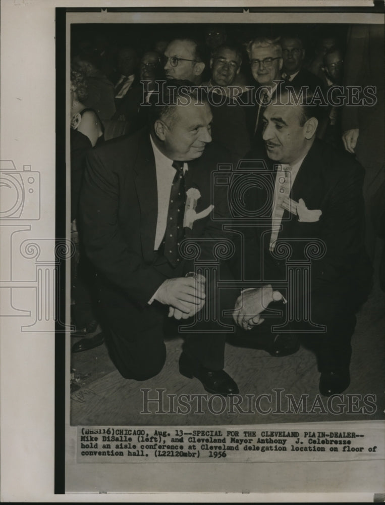 1956 Mike DiSalle with Cleveland Mayor Anthony Celebrezze - Historic Images