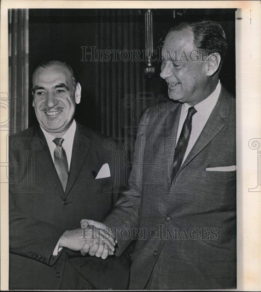 1962 Press Photo Mayor Anthony Celebrezze and Mayor Stanley Church - Historic Images