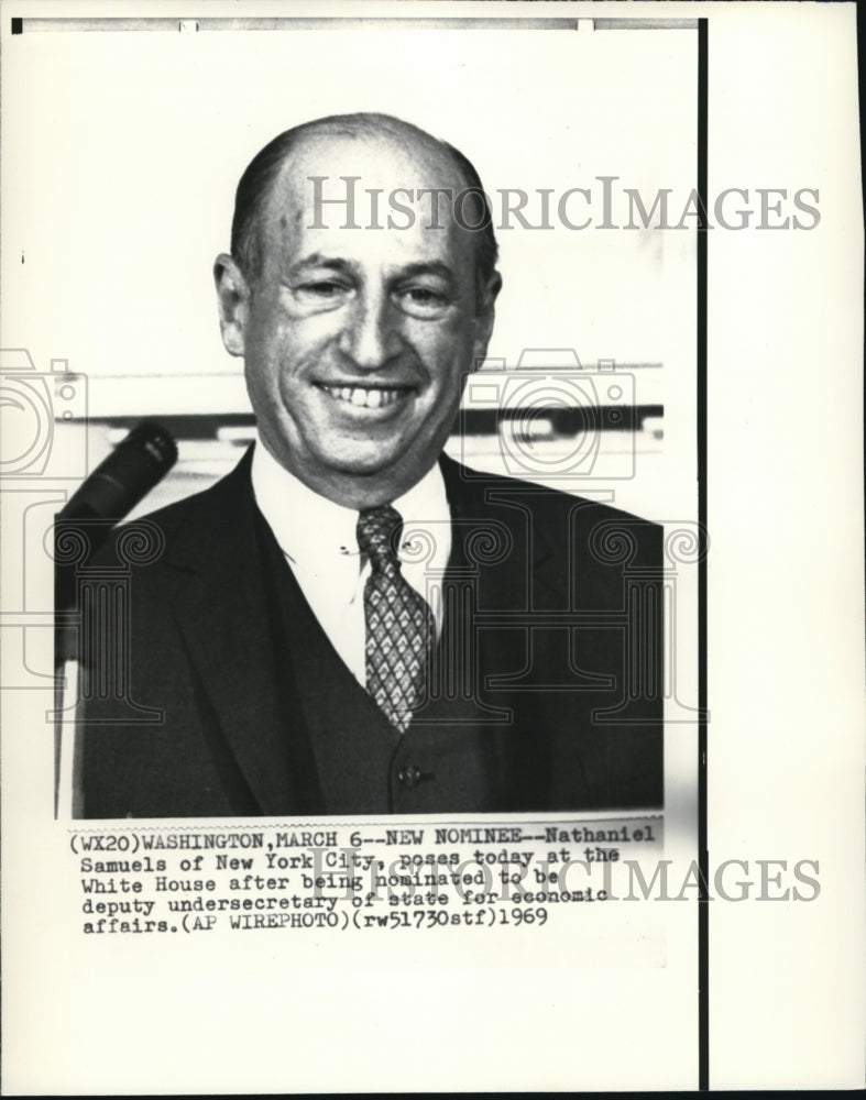 1969 Press Photo Nathaniel Samuels, nominated as deputy undersecretary of state - Historic Images