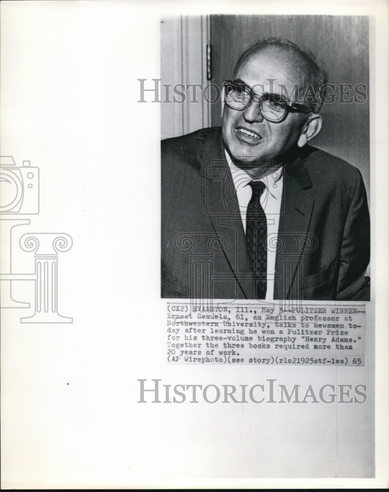 1965 Press Photo Pulitzer winner, Ernest Samuels - Historic Images