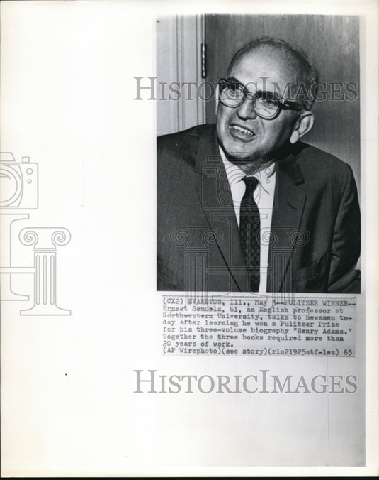 1965 Press Photo Pulitzer winner, Ernest Samuels - Historic Images