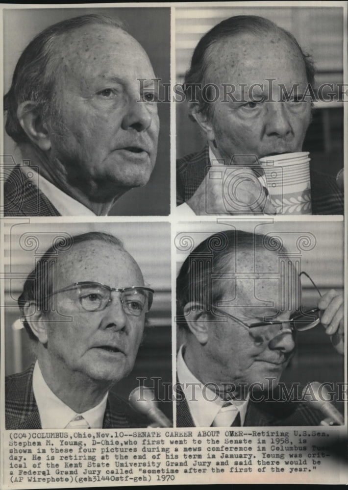 1970 Press Photo Retiring United States Senator Stephen Young - Historic Images