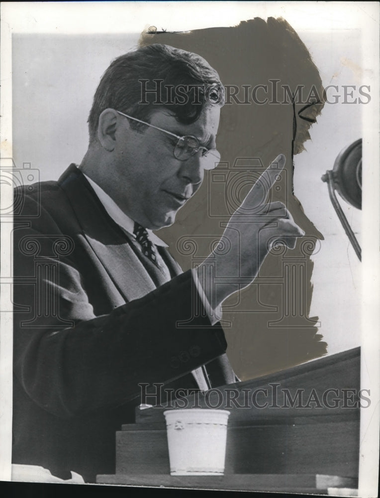 1940 Press Photo Wendell Willkie during his campaign tour - Historic Images