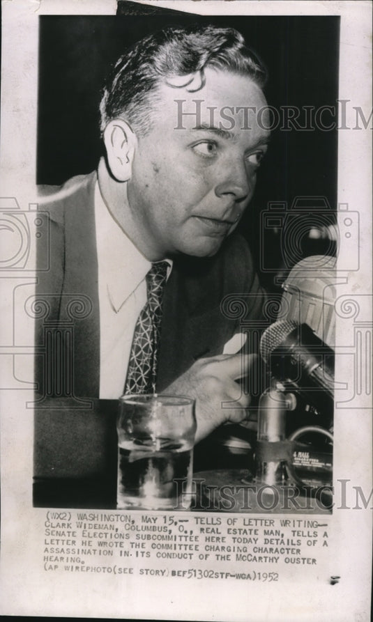 1952 Real State man, Clark Wideman of Columbus - Historic Images