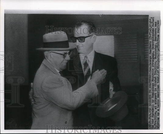 1960 Press Photo Senator George Smatthers with Generalissimo Rafael Trujillo - Historic Images