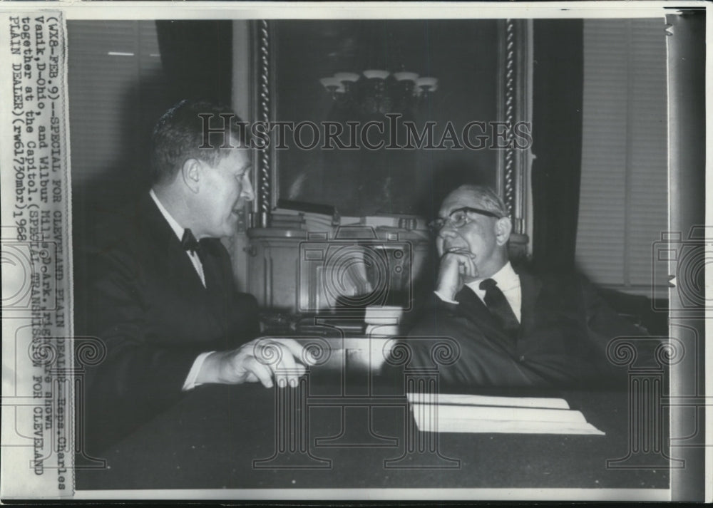 1968 Press Photo Reps.Vanik and Mills are shown together at the Capitol - Historic Images