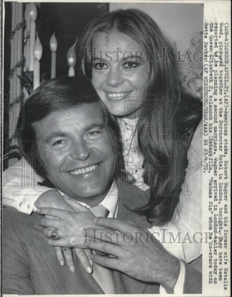 1972 Press Photo Natalie Wood and Robert wagner - Historic Images