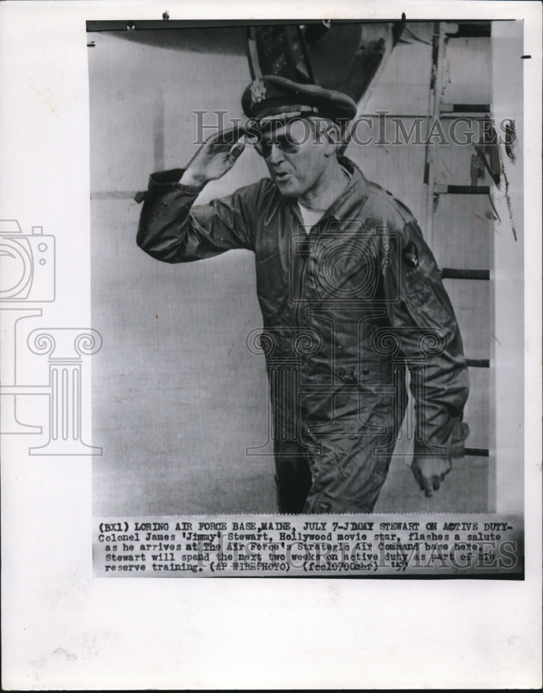 1957 Jimmy Stewart on Active Duty - Historic Images