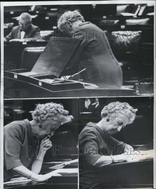 1969 Press Photo State Rep. Ethel G. Swanbeck in the Phio House. - Historic Images