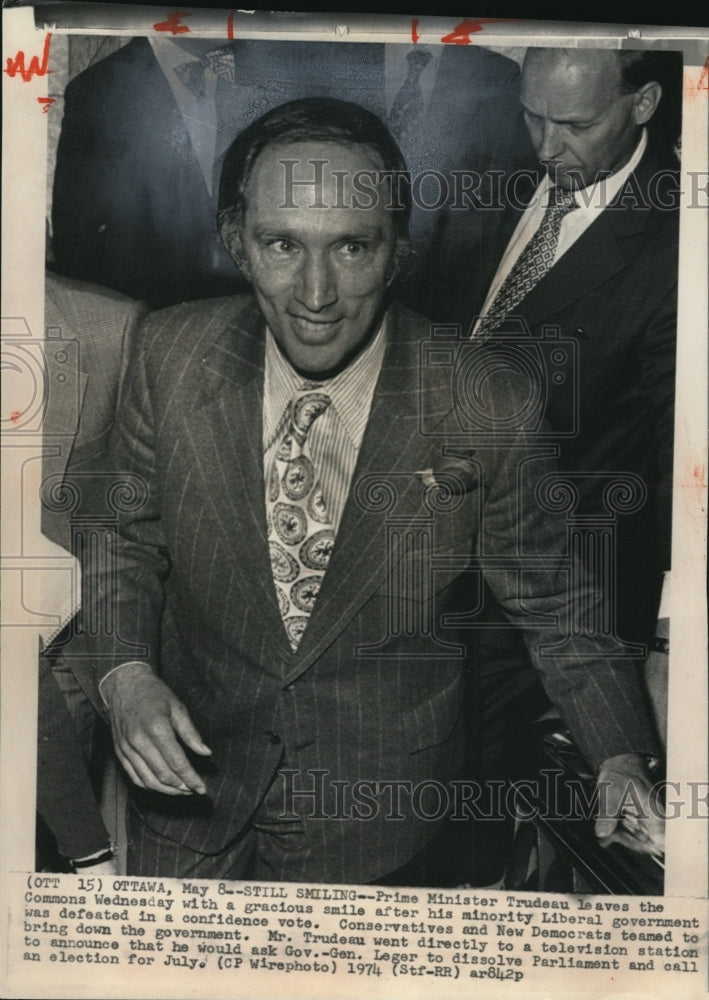 1974 Press Photo  Canadian Prime Minister Pierre Elliott Trudeau - Historic Images