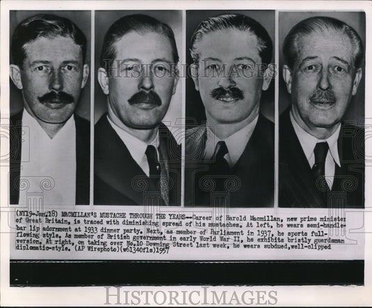 1957 Press Photo Harold McMillan, new Prime Minister of Great Britain - Historic Images