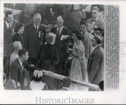 1952 Press Photo Adlai Stevenson acceptes the Party Presidential Nomination. - Historic Images