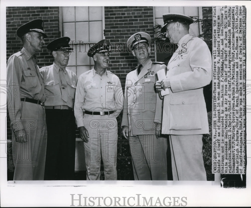 1957 Press Photo Officers in session of Dept. of Defense Sec. conference - Historic Images