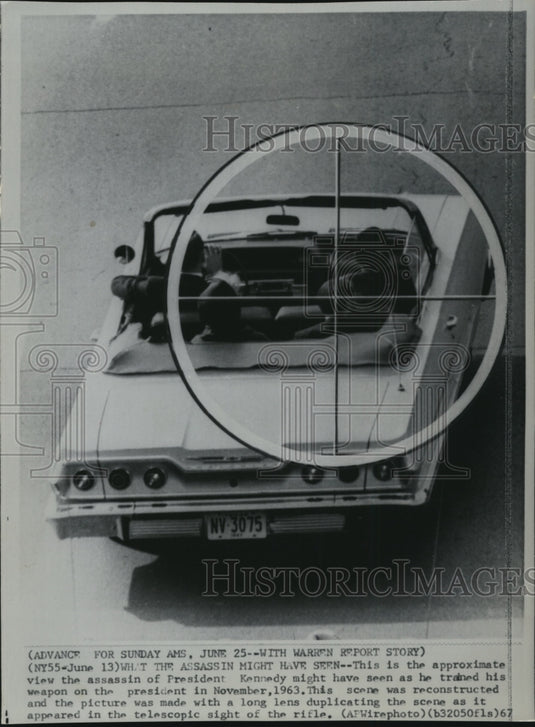 1967 Press Photo Reconstructed scene of Pres. Kennedy's assassination - Historic Images