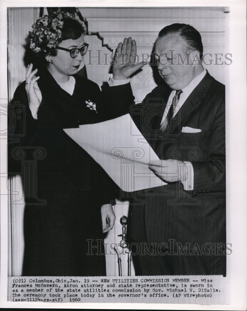 1960 Press Photo Ms. Frances McGovern Akron attorney and representative - Historic Images