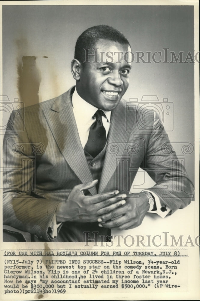 1968 Press Photo Flip Wilson perfromer newest top starin comedy scene. - Historic Images
